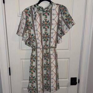 Molly Bracken Floral Striped Mini Dress